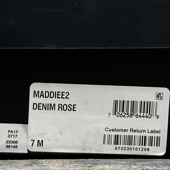 🌹Anna Sui x INC "Maddiee" Denim Rose Clogs Mules Heels - Size 7M - Picture 15 of 15